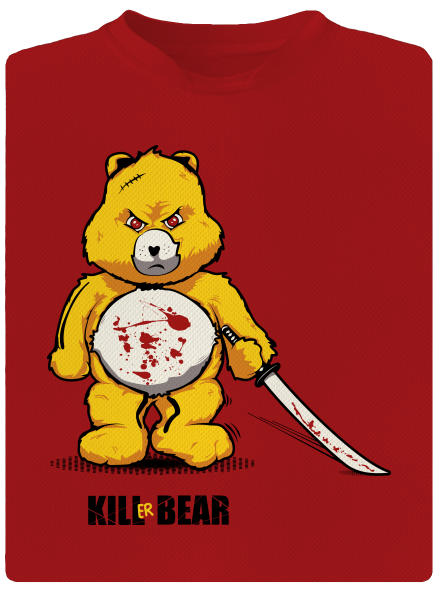 Killer bear pánske športové tričko Red Mal