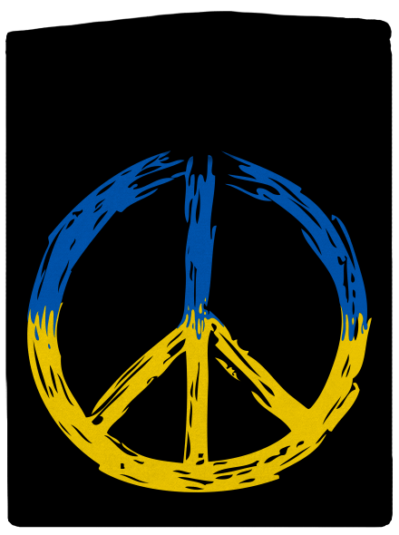 Ukrajina - Peace dámska mikina na zips Black