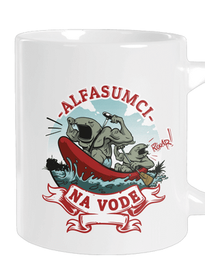 Alfasumci na vode veľký hrnček White