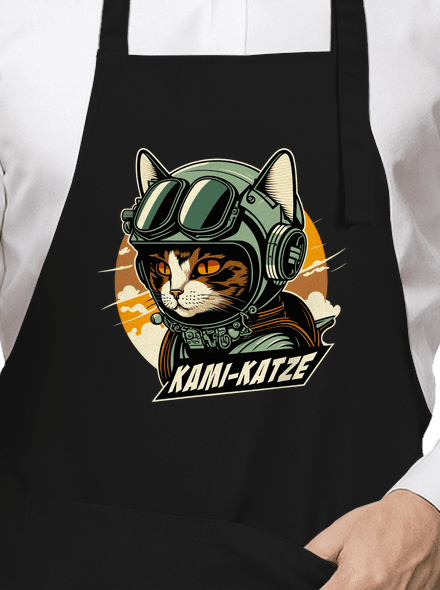Kami-Katze zástera Black