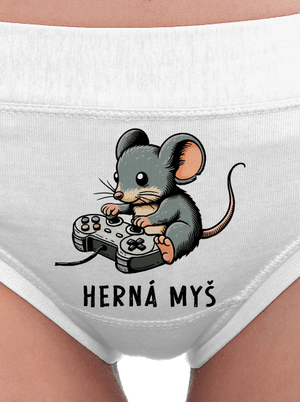 Herná myš dámske nohavičky White