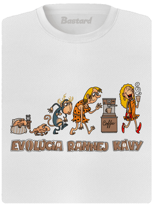 Evolúcia rannej kávy dámske športové tričko White