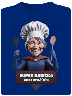 Super babička pánske športové tričko Royal Blue Mal