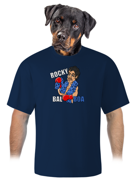 Rocky Bal boa unisex tričko oversized Midnight Blue