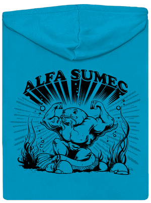 Alfasumec dámska mikina na zips Blue Atol