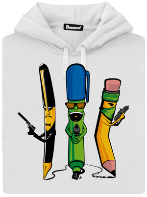 Písací gang dámska mikina klokanka White