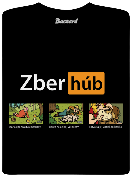 Zber húb pánske tričko Black