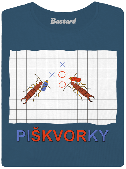 Škvorí piškvorky dámske tričko prémium Petrol Blue