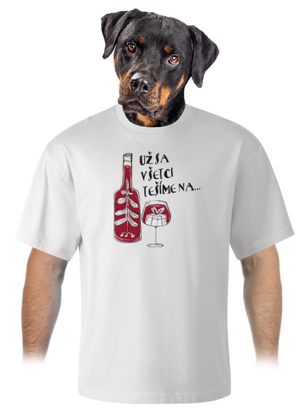 Vianoce vo víne unisex tričko oversized White