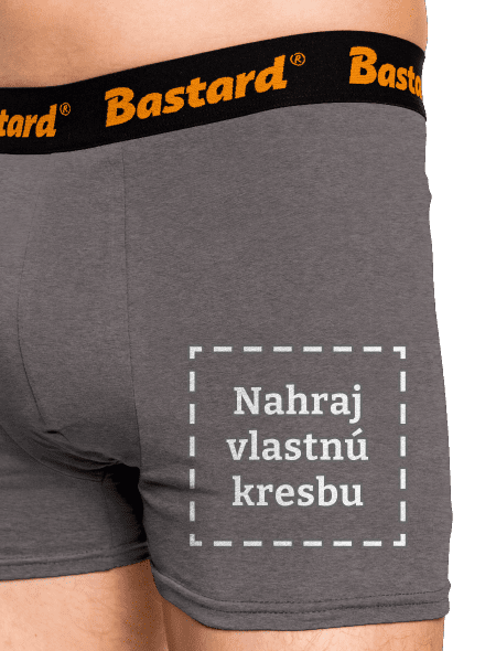 Detské kresby - Nahraj vlastnú boxerky Gray Melange