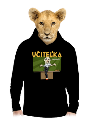 Učitel'ka v septembri detská mikina klokanka Black