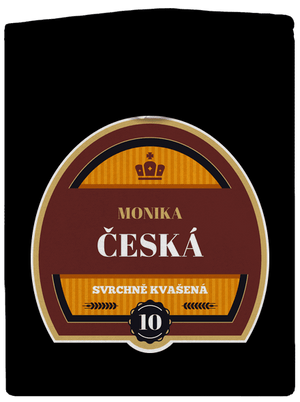 Pivná etiketa dámska mikina na zips Black