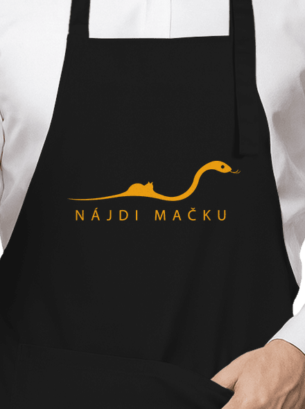 Nájdi mačku zástera Black