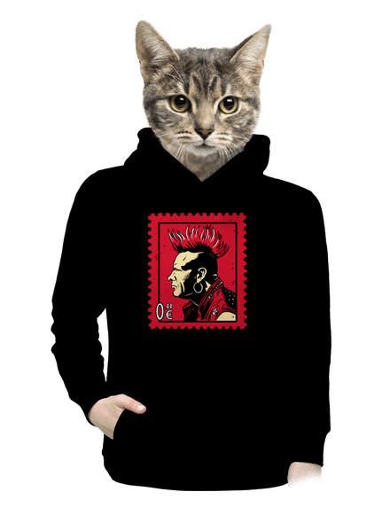 Známka punku dámska mikina klokanka Black