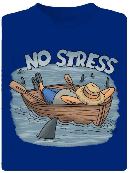 No stress pánske športové tričko Royal Blue Mal