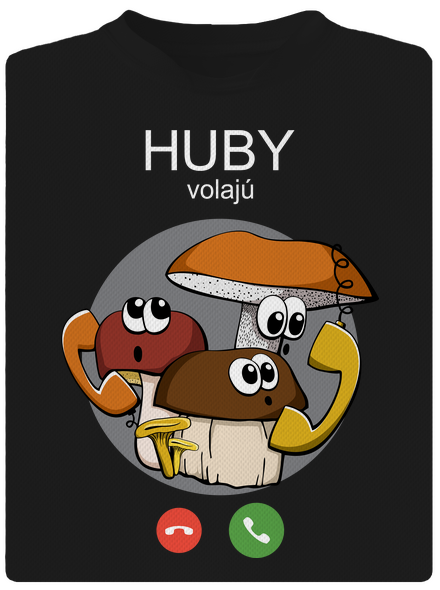 Huby volajú pánske športové tričko Black