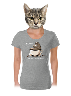 V presse dámske tričko Dark Gray Melange