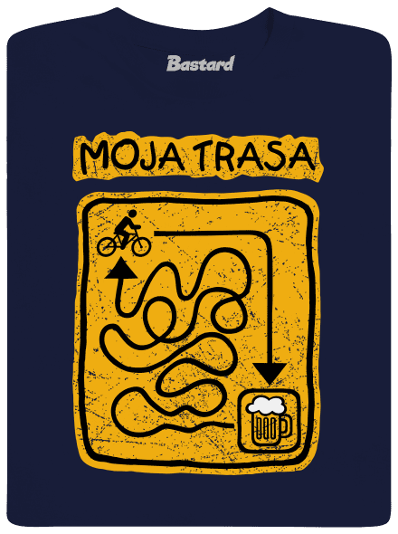 Moja trasa pánske tričko Navy