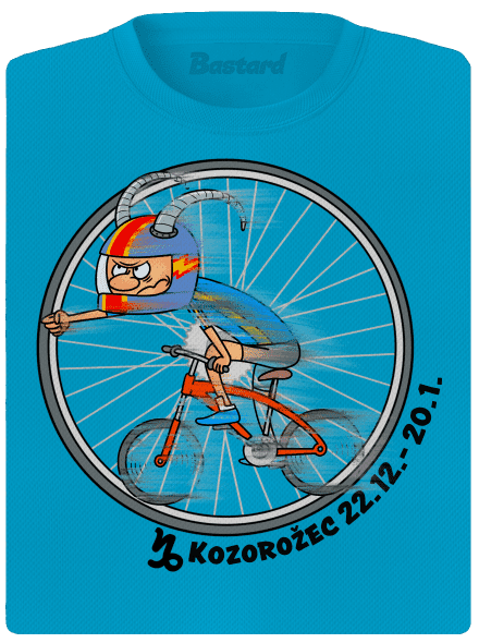 Cyklistický horoskop: Kozorožec dámske športové tričko Blue Atol