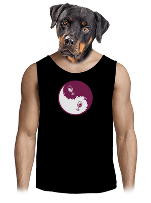 Jin Jang víno pánske tielko Black