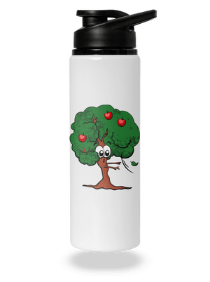 Jablko a jabloň flaša na vodu White