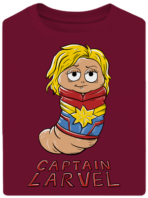 Captain Larvel unisex tričko oversized Garnet