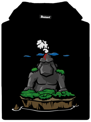 Ostrov Skalnatá Gorila detská mikina klokanka Black