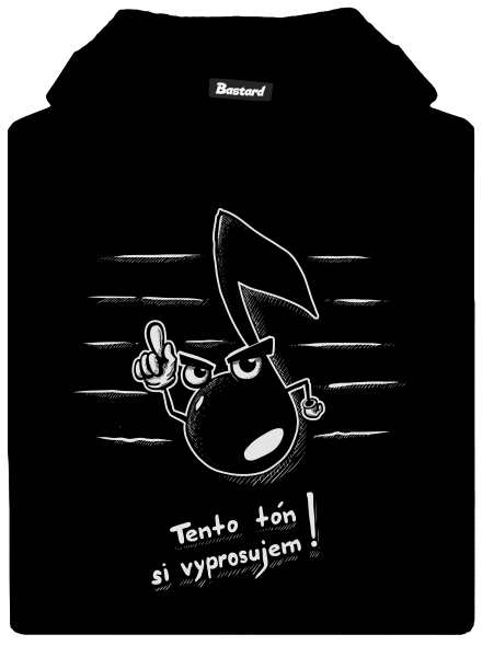 Tón detská mikina klokanka Black