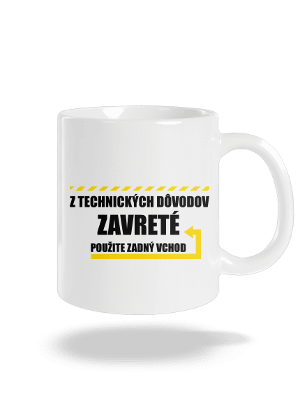 Zadný vchod klasický hrnček White