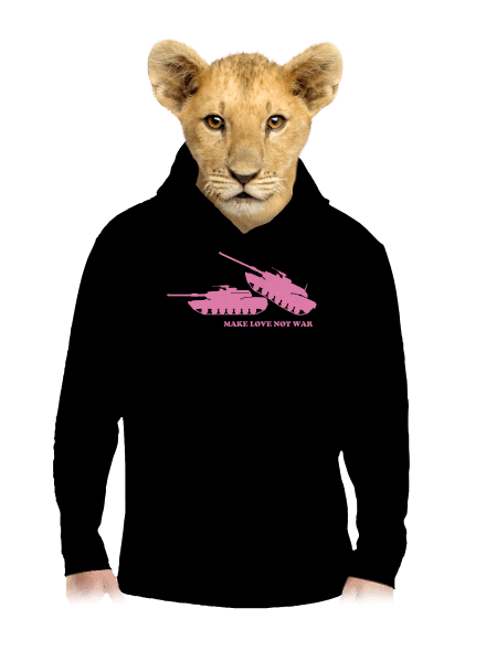 Tanky detská mikina klokanka Black