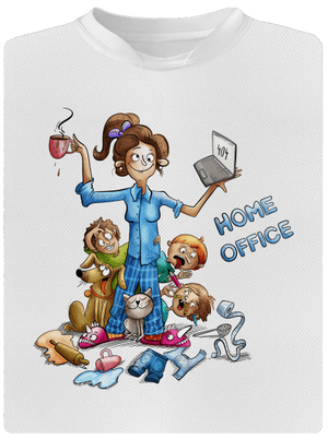 Mamičky home office detské športové tričko White