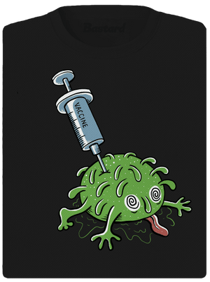 Zapichnutý covid dámske športové tričko Black