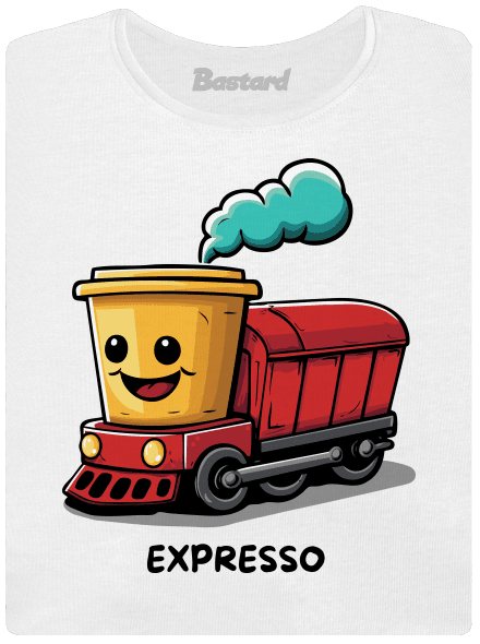 Expresso dámske tričko s lemom White
