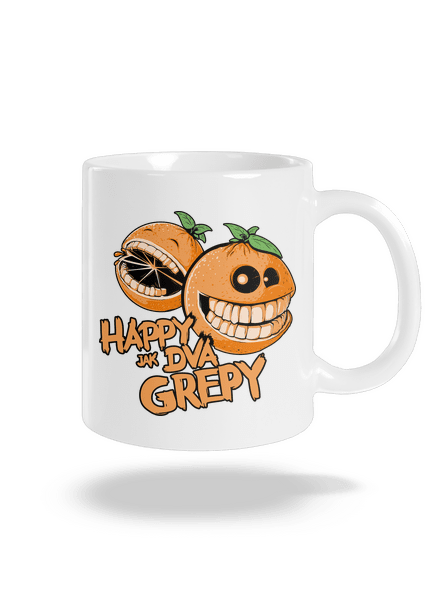 Happy grepy klasický hrnček White