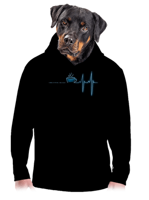 Coffee help pánska mikina klokanka Black