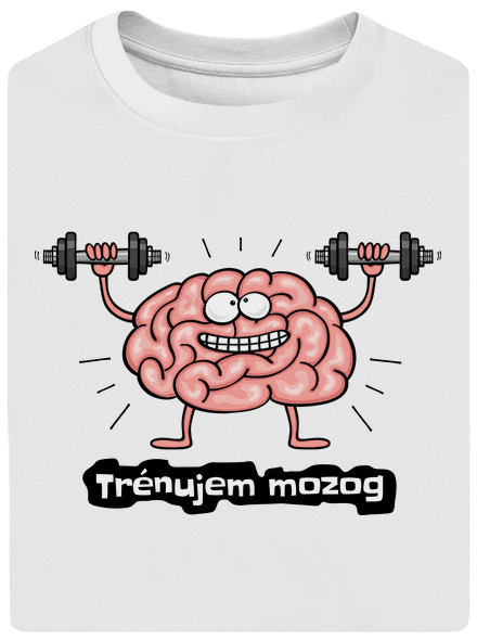 Trénujem mozog  unisex tričko oversized White