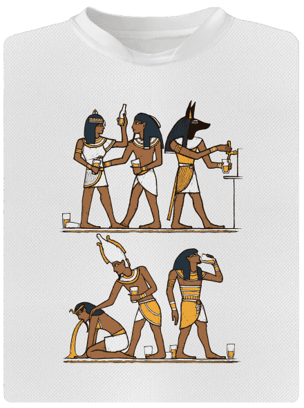 Egyptská párty pánske športové tričko White