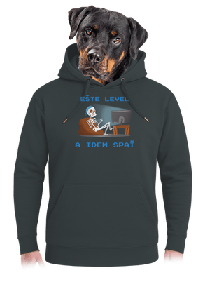 Ešte level unisex mikina premium Charcoal