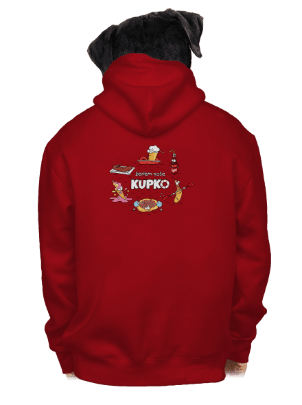 Slovenské kupko pánska mikina na zips Red