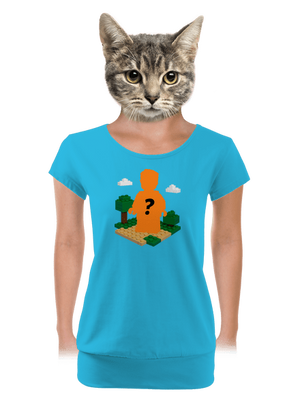 Lego z vlastnej fotky dámske tričko s lemom Blue Atol