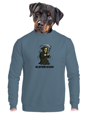 Klepem kosu unisex mikina bez kapucne Nordic Blue