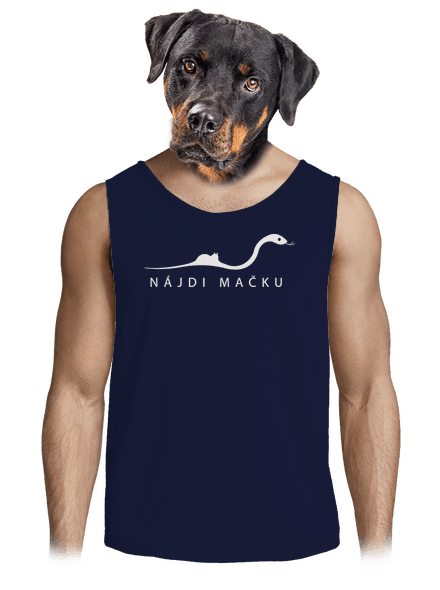 Nájdi mačku pánske tielko French Navy