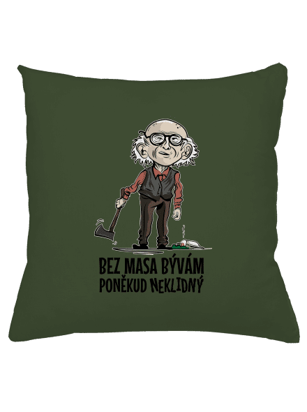 Neklidný bez masa vankúš Olive Green
