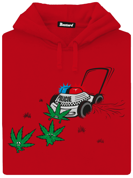 Ganja kríza pánska mikina klokanka Red
