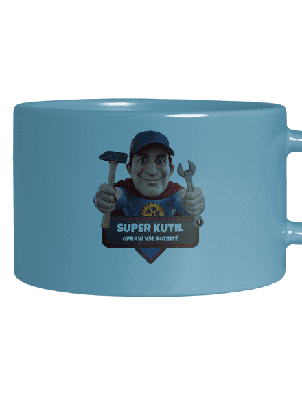 Super otec hrnček makronka Blue Macaron