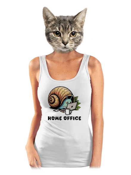 Slimákov home office dámske tielko klasické White