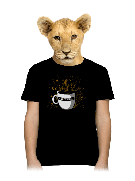 Hackpresso  detské tričko Black