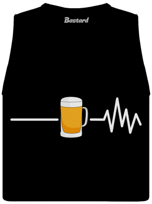 Beer help dámske tielko voľné Black