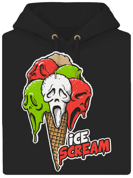 Ice Scream unisex mikina premium Dark Black