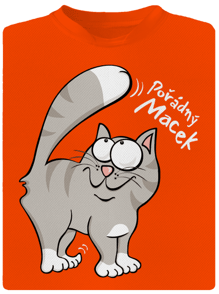 Macko a Micka pánske športové tričko Neon Orange